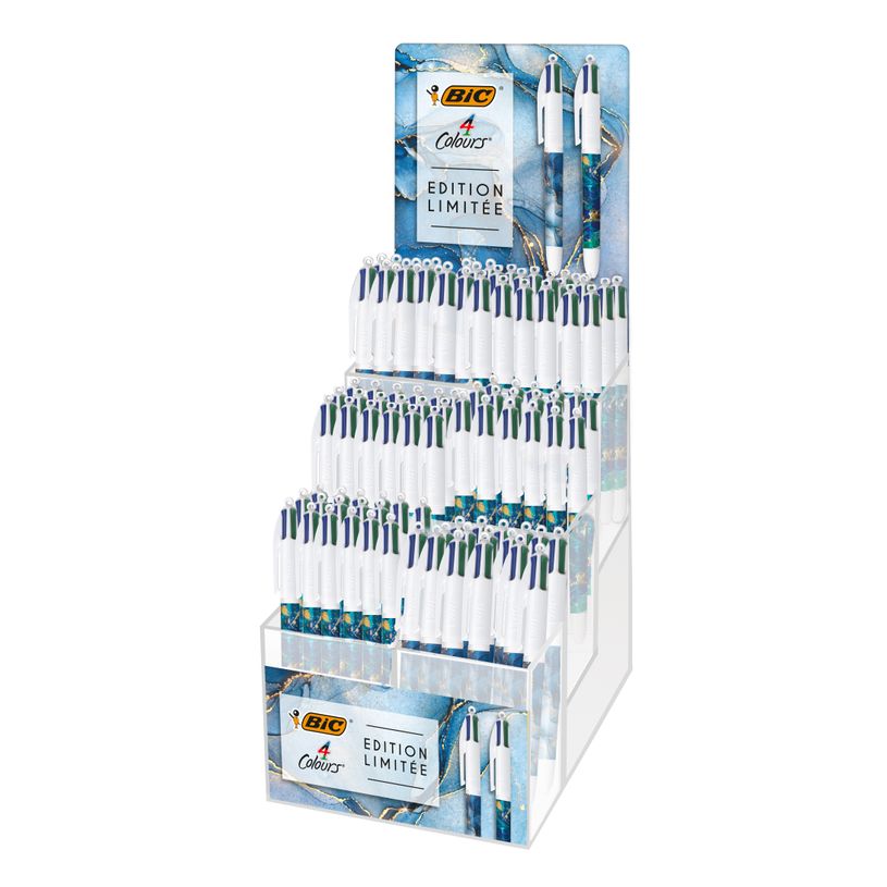 3086123755277-BIC 4 Couleurs - Stylo à bille 4 couleurs - 1 mm - pointe moyenne - blue liquid-P_405184362_3-2