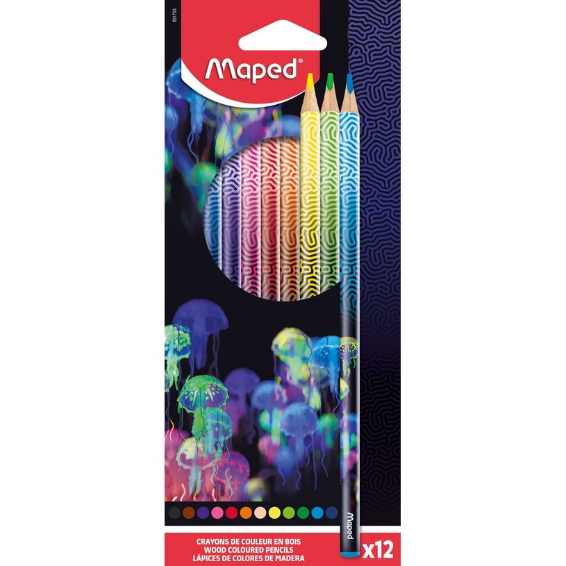 3154148317036-Maped Deepsea Paradise - 12 Crayons de couleur bois en pochette carton-P_405184389_2-0