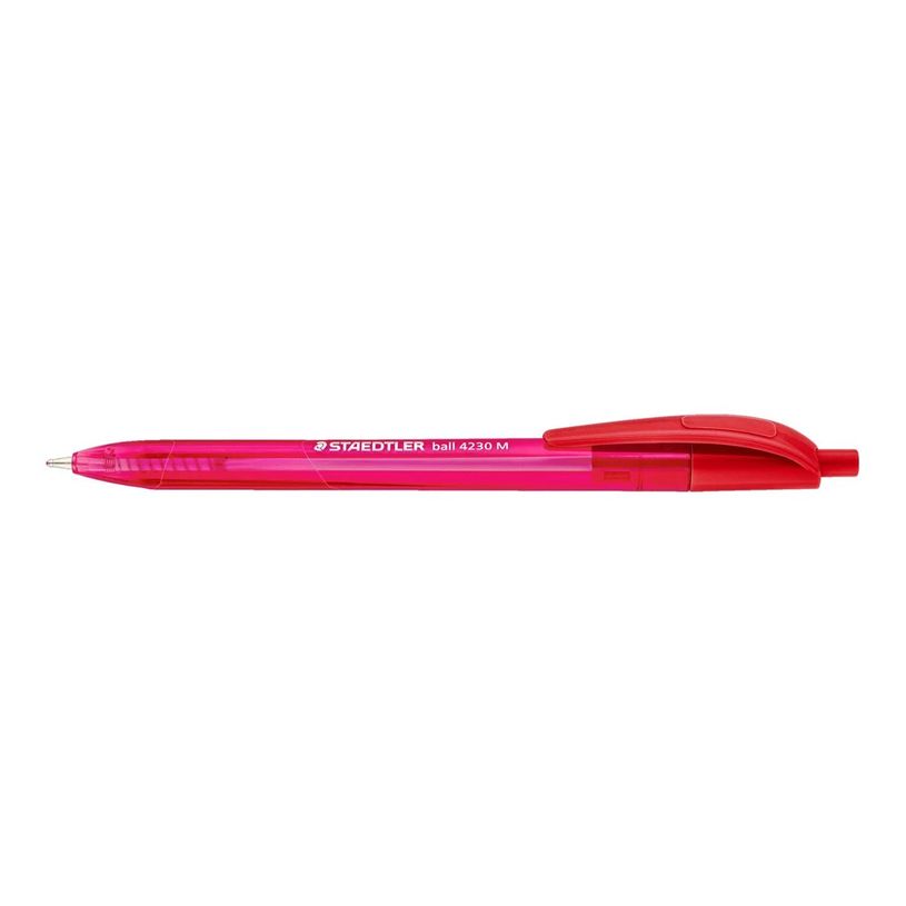 4007817101391-STAEDTLER ball 4230 - Stylo à bille rétractable - rouge - 1 mm - pointe moyenne-P_405184395_1-0