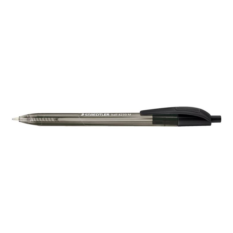 4007817101476-STAEDTLER ball 4230 - Stylo à bille rétractable - noir - 1 mm - pointe moyenne-P_405184397_1-0