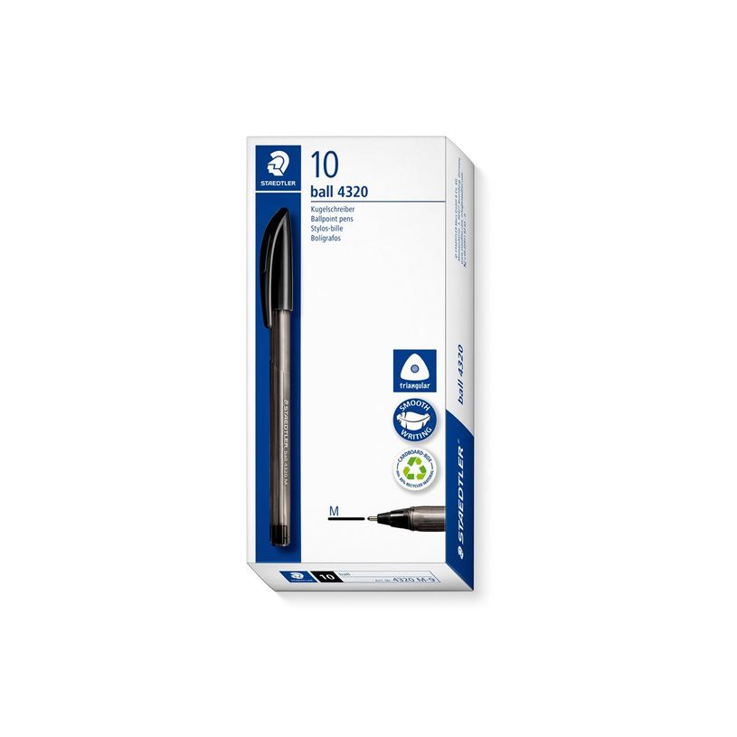 4007817101193-STAEDTLER ball 4320 - Stylo à bille - noir - 1 mm - pointe moyenne-P_405184401_2-1