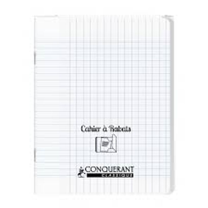 3020120124216-Conquérant Classique - Cahier polypro à rabat 24 x 32 cm - 96 pages - grands carreaux (S-P_405184453_1-0