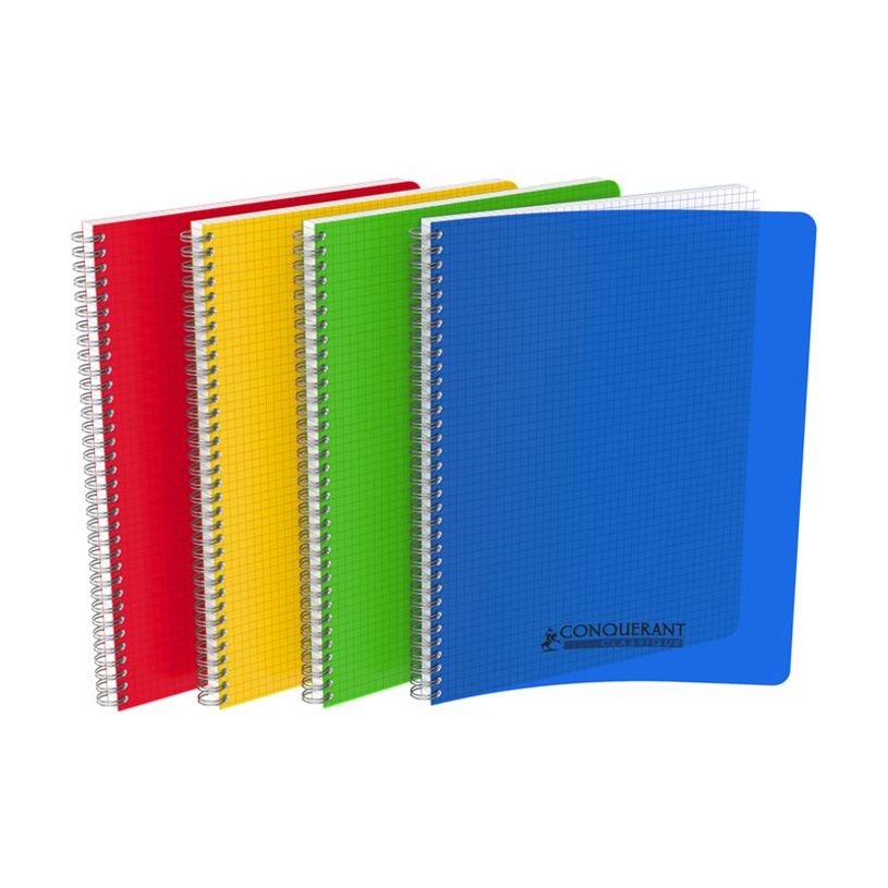 3020120133737-Conquérant Classique - Cahier à spirale A4 (21x29,7cm) - 180 pages - petits carreaux (5x5mm) - disponi-P_405184477_1-0