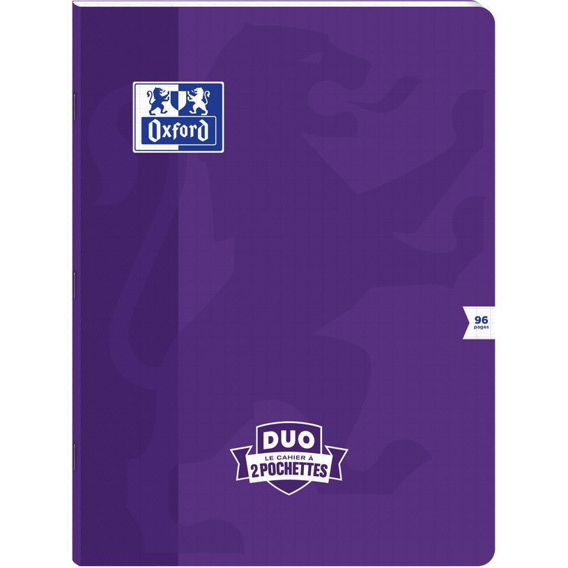 3020120225081-Oxford Duo - Cahier polypro 24 x 32 cm - 96 pages - grands carreaux (Seyes) - disponible d-P_405184484_7-6