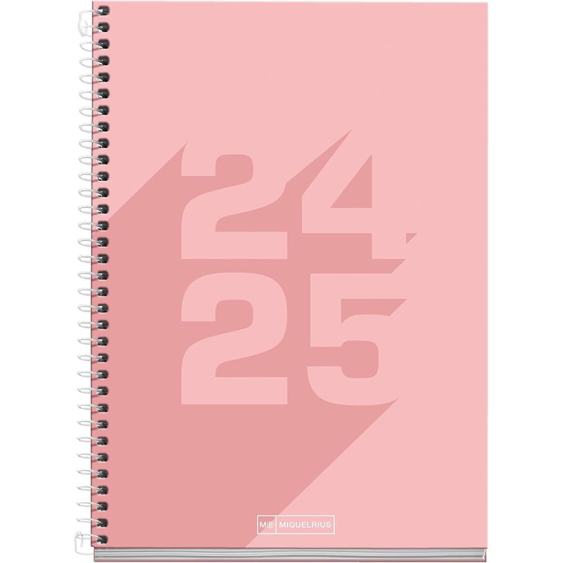 8422593266953-Miquelrius School Basic Plus - Agenda - 2024 - 2025 - semainier - reliure à spirale - 4° - 150 x 213 mm - rose - carton -P_405184823_5-0