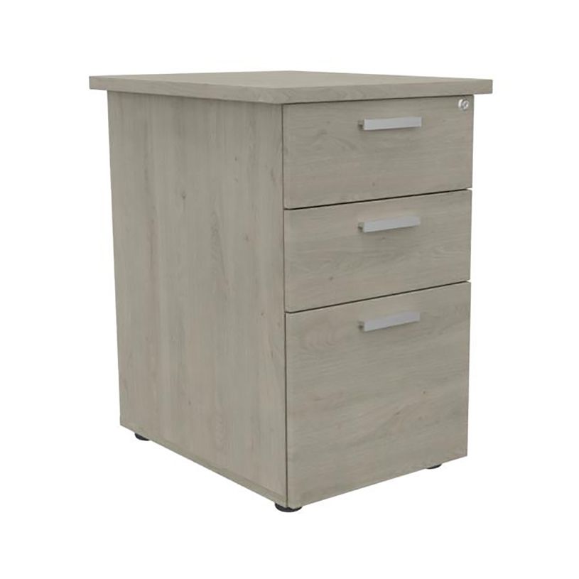 3253310214378-Caisson HT bureau - steely/stelly manager - Profondeur 60 cm  - chene gris  - top chene gris--0