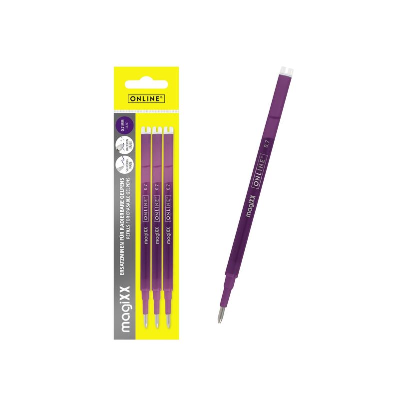 4014421401632-Online magiXX - Pack de 3 recharges - non permanent - pourpre - encre gel - 0.7 mm-P_405185015_1-0