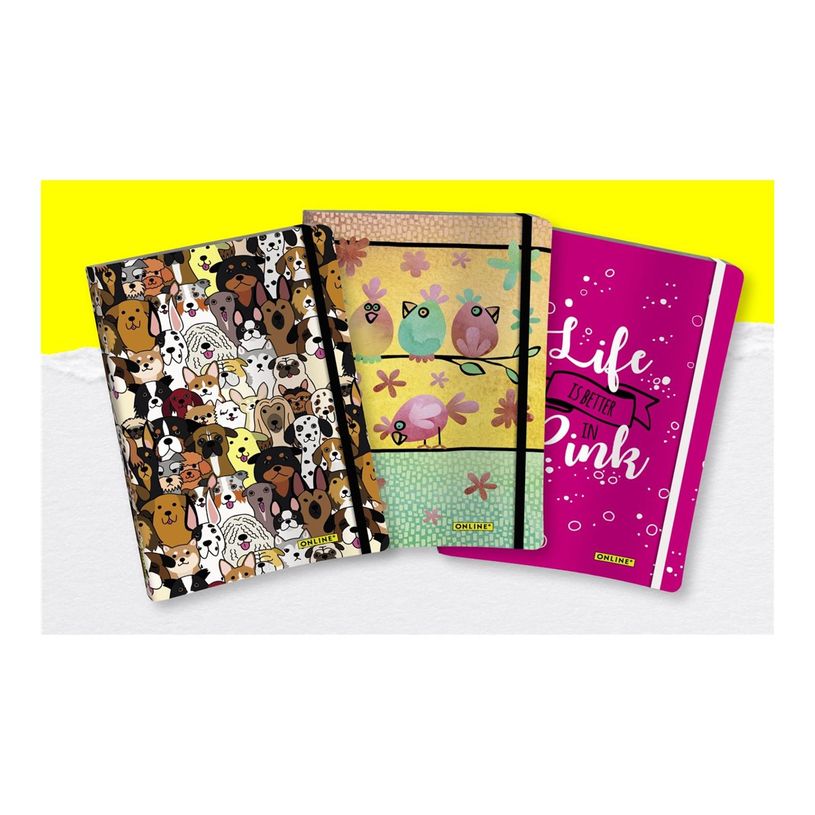 4014421180315-Online - Carnet Bullet Journal - A5 (14,5 x 21 cm) - 144 pages - pointillé - fluffy dogs-P_405185045_1-1
