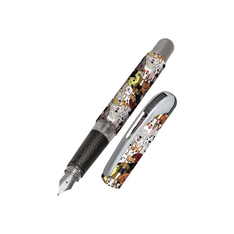 4014421126146-ONLINE College - Stylo plume - fluffy dogs - bleu - 0.5 mm - pointe moyenne-P_405185059_1-0