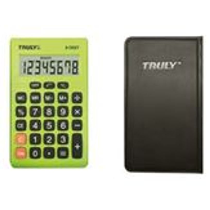 4891223283099-Truly 283 - calculatrice de poche - 8 chiffres - vert-P_405185101_1-0