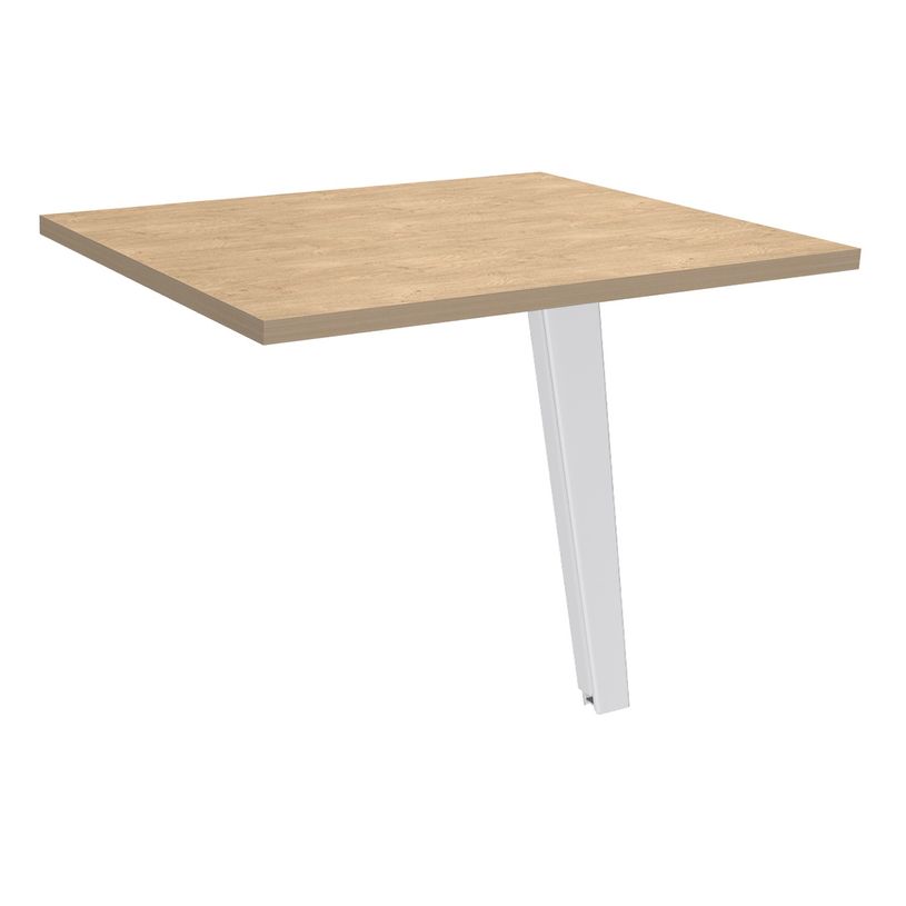 3253310173309-Retour direct pour bureau Steely - L80 - pied blanc - plateau imitation chêne clair-P_405185127_1-0