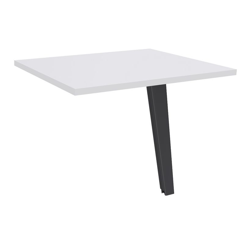 3253310332997-Retour direct pour bureau Steely - L80 - pied carbone - plateau blanc-P_405185128_1-0