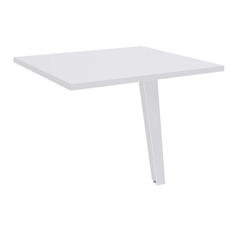 3253310333017-Retour direct pour bureau Steely - L80 - pied blanc - plateau blanc-P_405185129_1-0