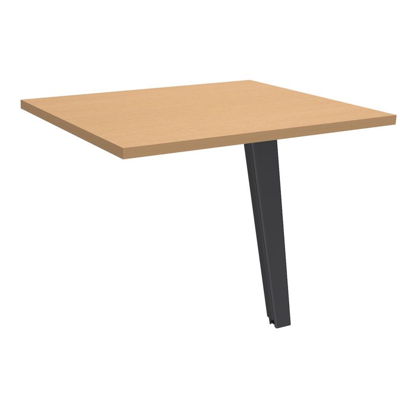 3253310335493-Retour direct pour bureau Steely - L80 - pied carbone - plateau imitation hêtre-P_405185130_1-0