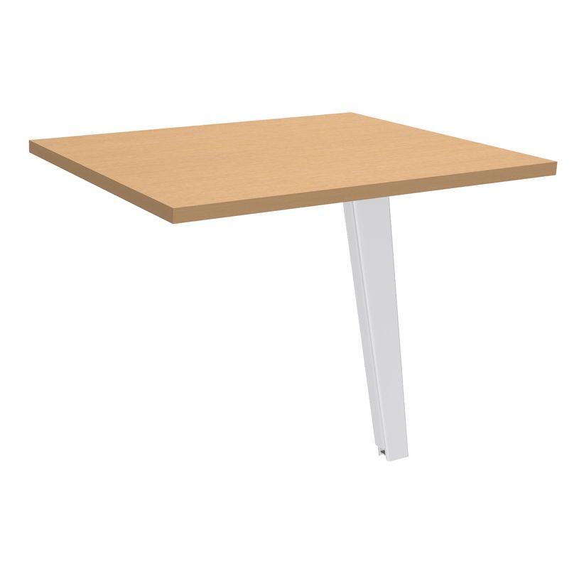 3253310335509-Retour direct pour bureau Steely - L80 - pied blanc - plateau imitation hêtre-P_405185131_1-0