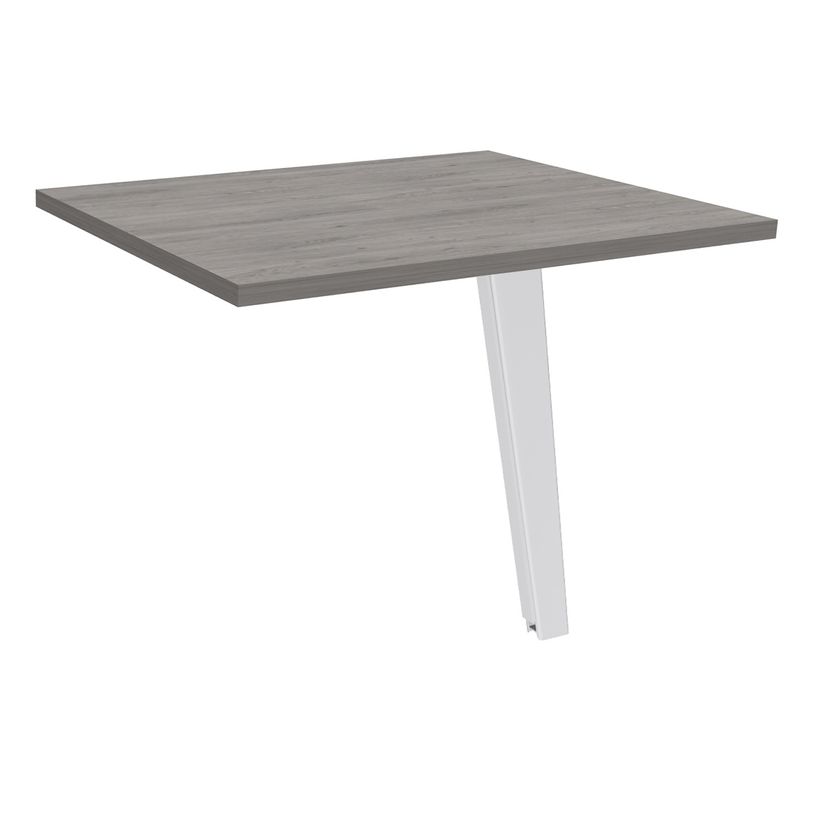 3253310173323-Retour direct pour bureau Steely - L80 - pied blanc - plateau imitation chêne gris-P_405185133_1-0