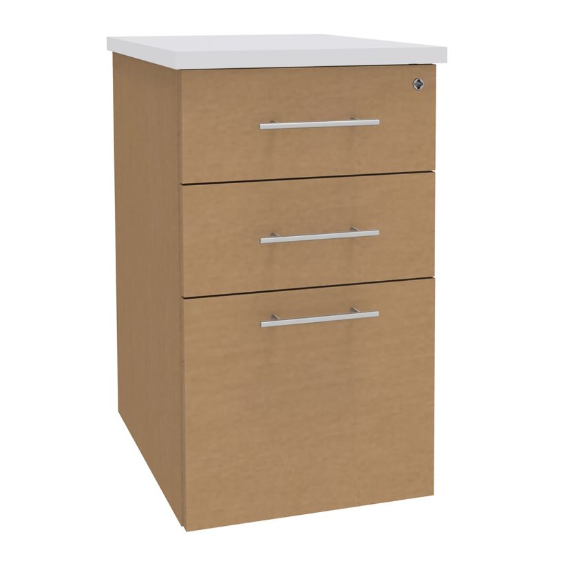 3253310199187-Caisson HT bureau - steely/stelly manager - Profondeur 60 cm - hetre - top blanc perle -P_405185152_1-0