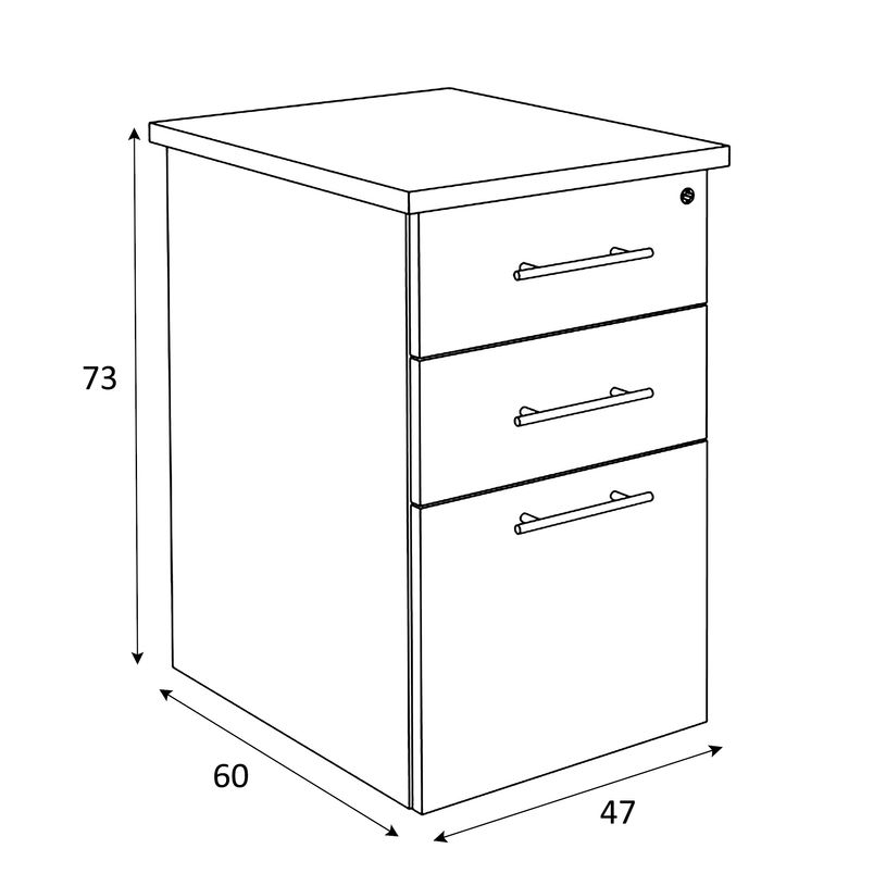 3253310214088-Caisson HT bureau - steely/stelly manager - Profondeur 60 cm - chene gris - top blanc perl-P_405185157_2-1