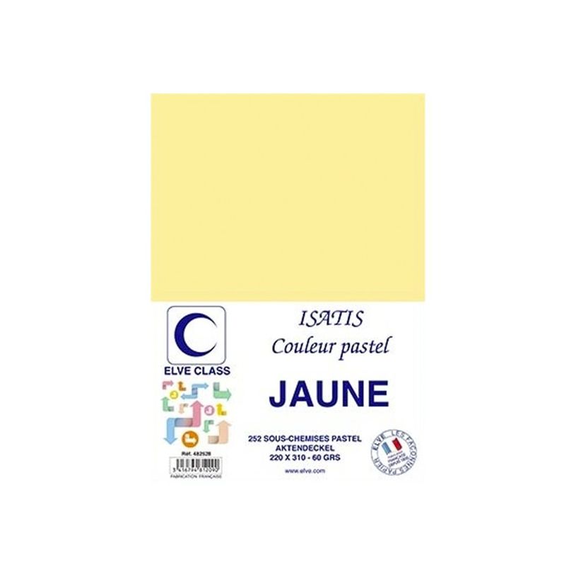 3416794812090-Elve Class Isatis - 252 sous-chemises - 60 gr - 220 x 310 mm - jaune pastel-P_405185634_1-0