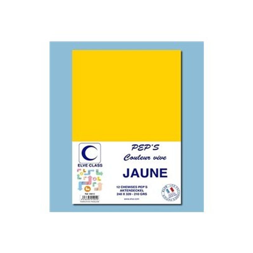 3416795912010-Elve Class Pep's - 12 chemises - 210 gr - 240 x 320 mm - jaune vif-P_405185641_1-0