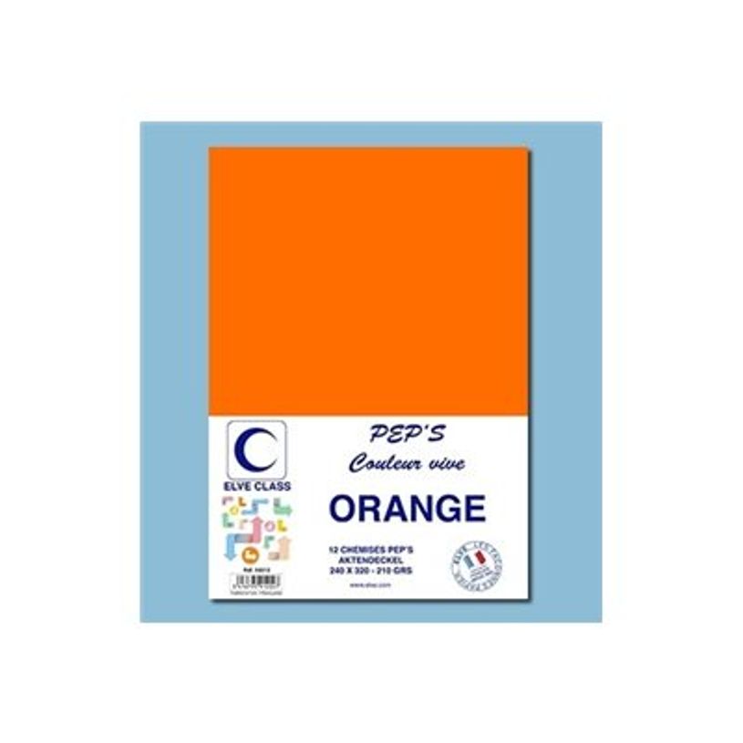3416795912027-Elve Class Pep's - 12 chemises - 210 gr -  240 x 320 mm - orange vif-P_405185642_1-0