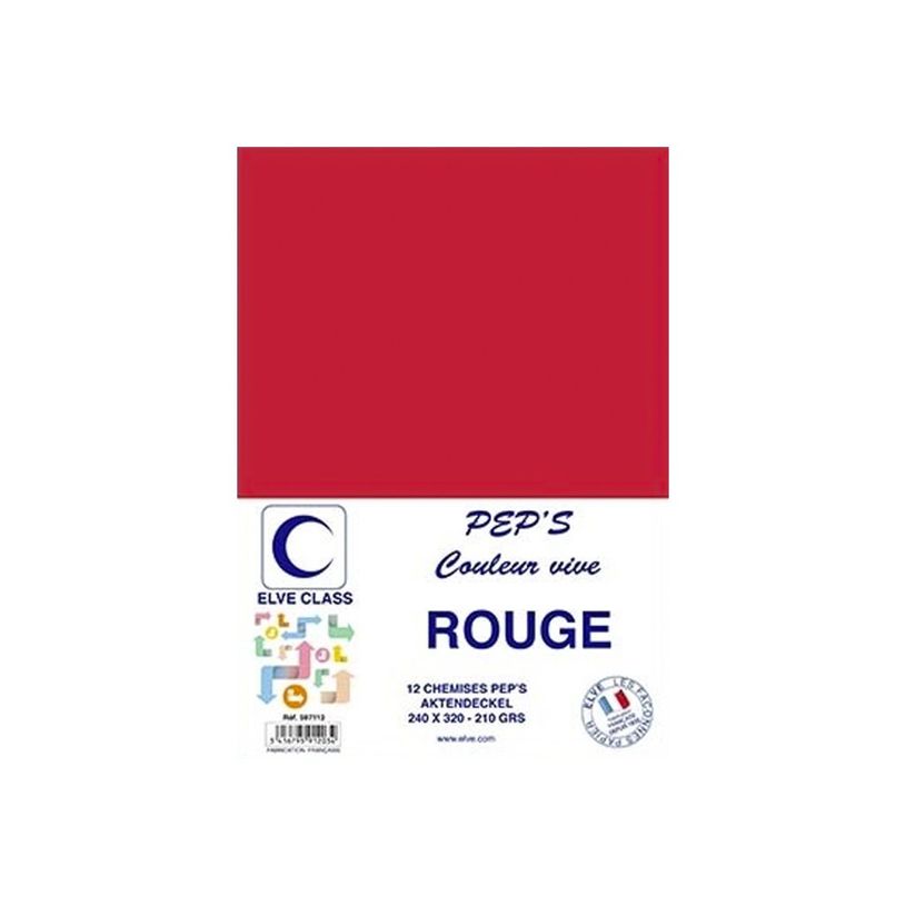 3416795912034-Elve Class Pep's - 12 chemises - 210 gr - 240 x 320 mm - rouge vif -P_405185643_1-0