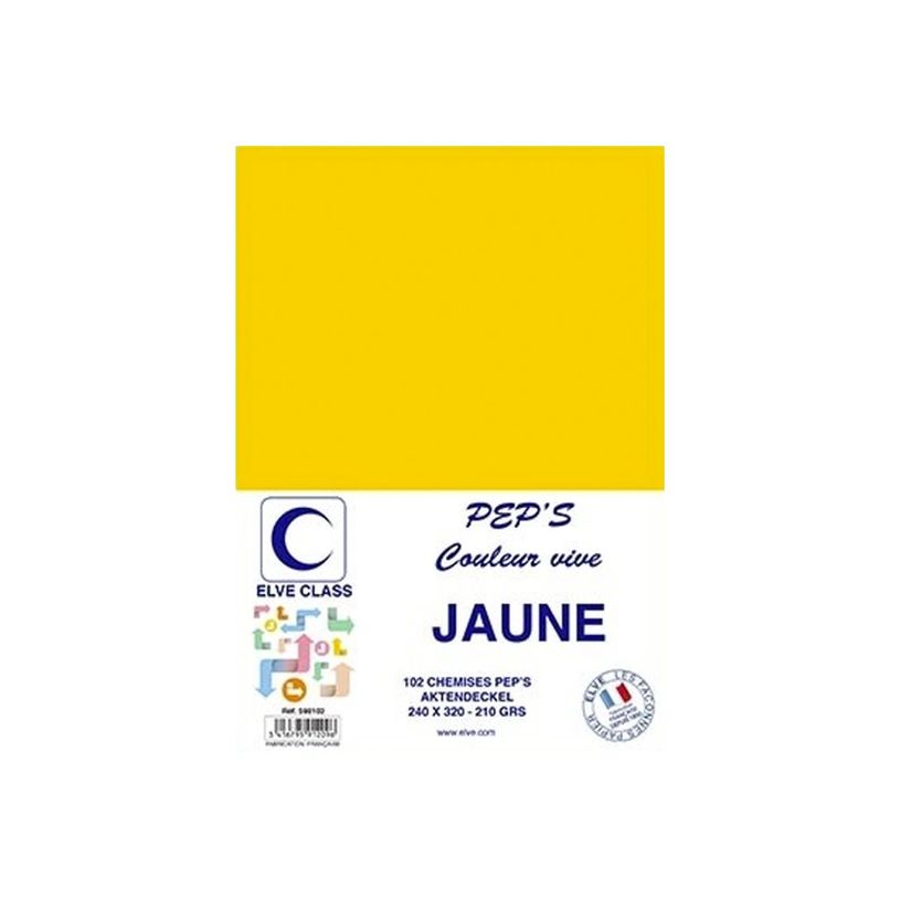 3416795912096-Elve Class Pep's -  102 chemises - 210 gr - 240 x 320 mm - jaune-P_405185649_1-0