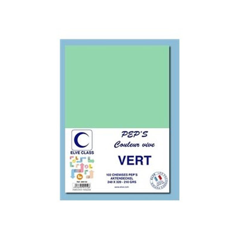 3416795912126-Elve Class Pep's -  102 chemises - 210 gr - 240 x 320 mm - vert vif-P_405185652_2-1