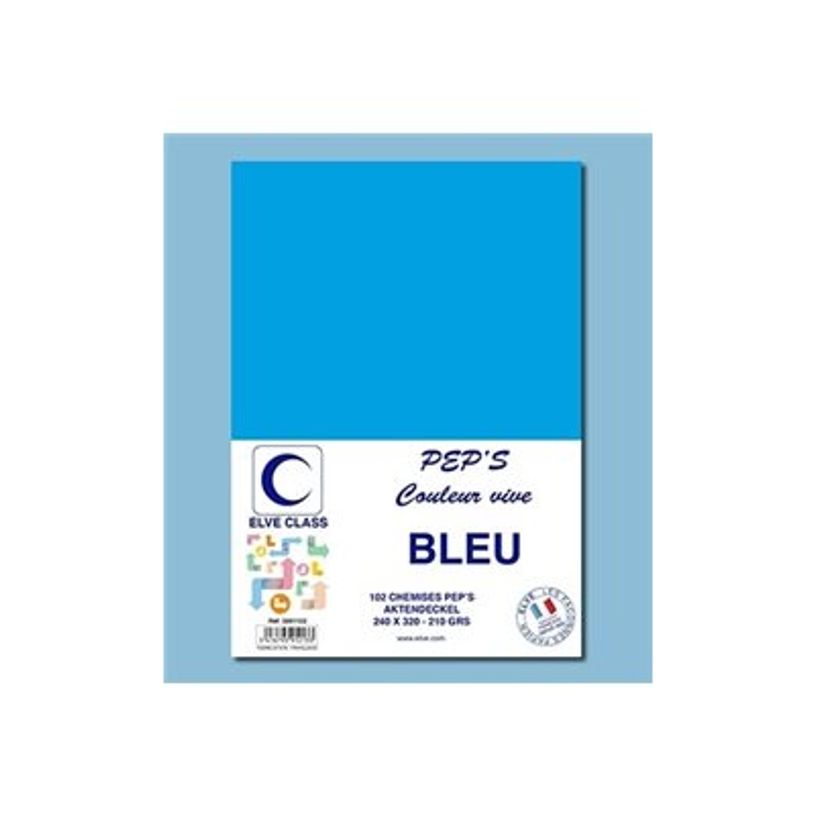 3416795912133-Elve Class Pep's -  102 chemises - 210 gr - 240 x 320 mm - bleu vif-P_405185653_1-0