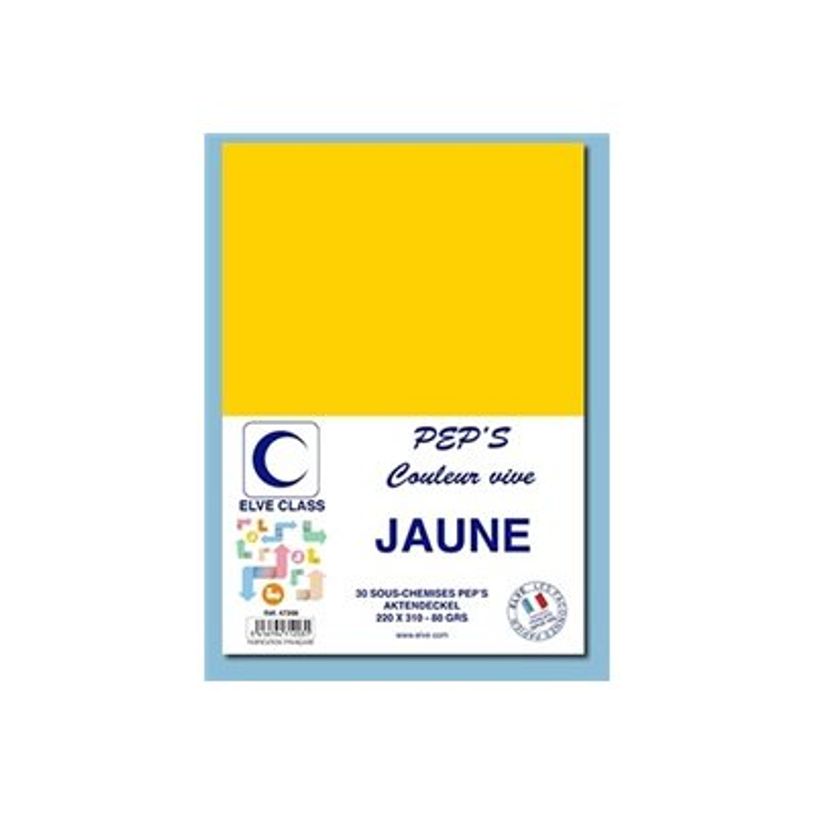 3416794712031-Elve Class Pep's - 30 sous-chemises - 80 gr - 220 x 310 mm - jaune-P_405185658_1-0
