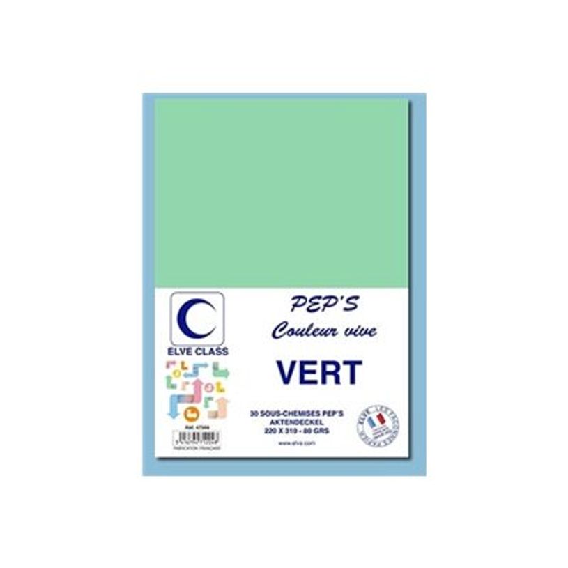 3416794712048-Elve Class Pep's - 30 sous-chemises - 80 gr - 220 x 310 mm - vert-P_405185659_1-0
