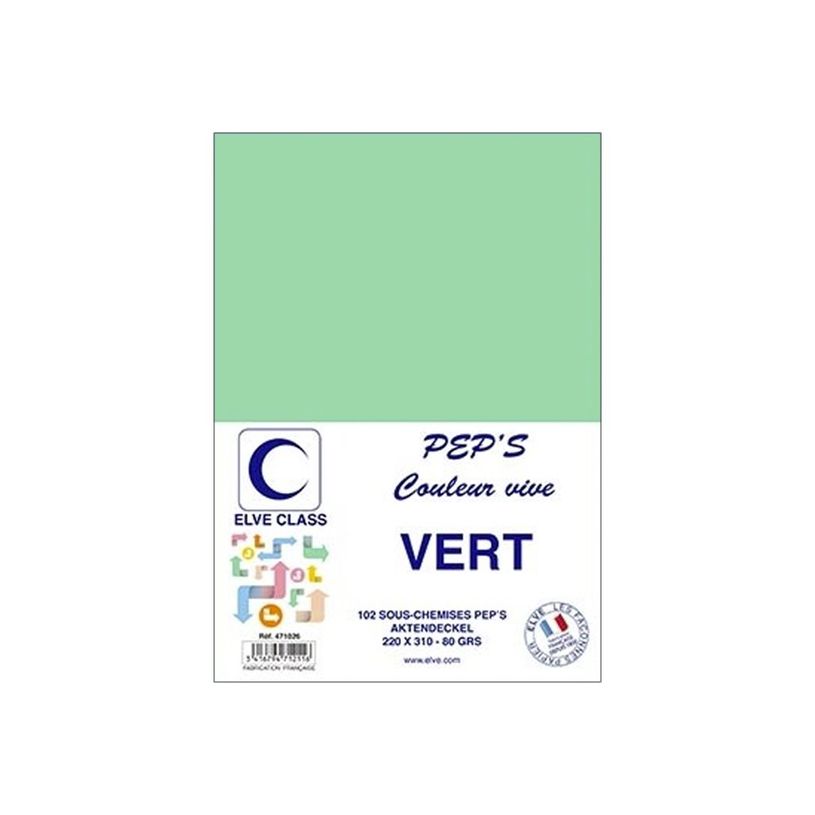 3416794712116-Elve Class Pep's - 102 sous-chemises - 80 gr - 220 x 310 mm - vert-P_405185666_1-0