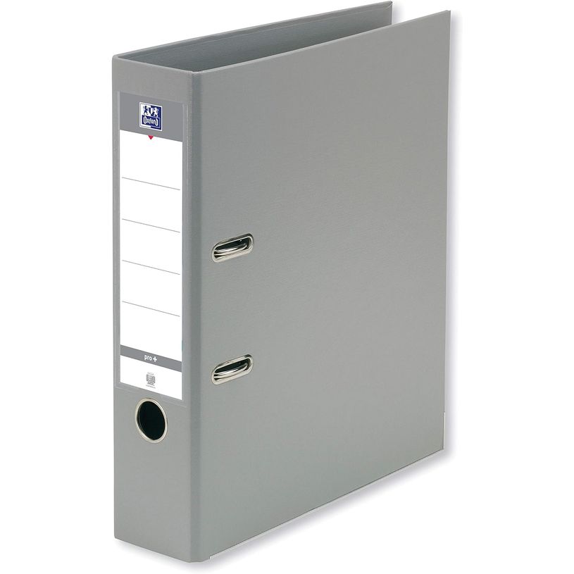 3020120146355-Oxford Smart Pro+ - Classeur à levier - Dos 80 mm - A4 - gris-P_405185766_1-0