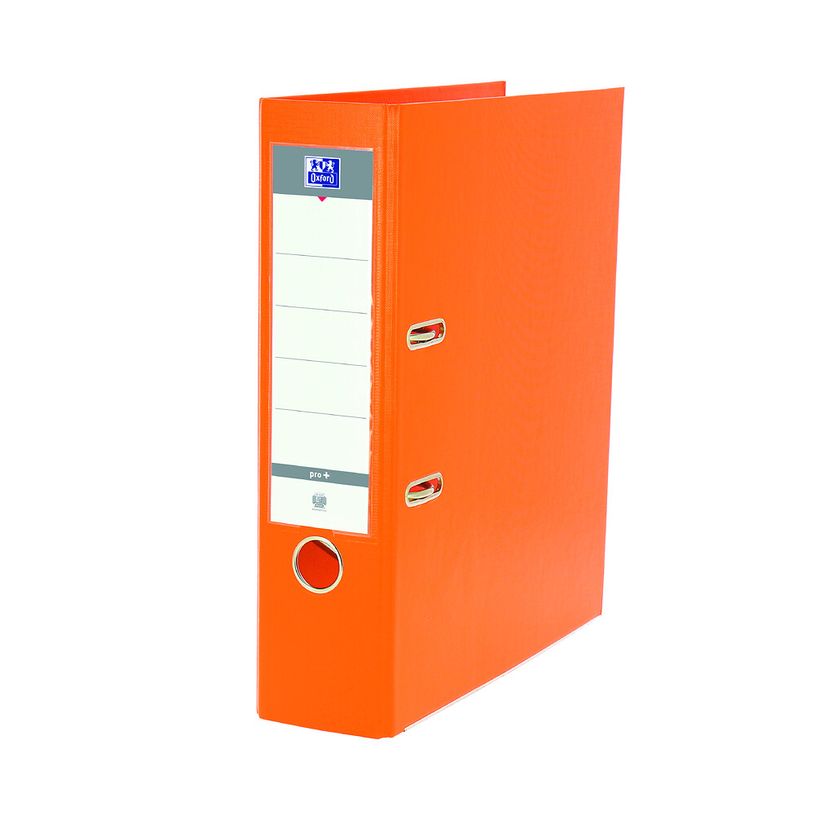 3020120146478-Oxford Smart Pro+ - classeur à levier - dos 80 mm - A4 - pour 570 feuilles - orange-P_405185771_1-0
