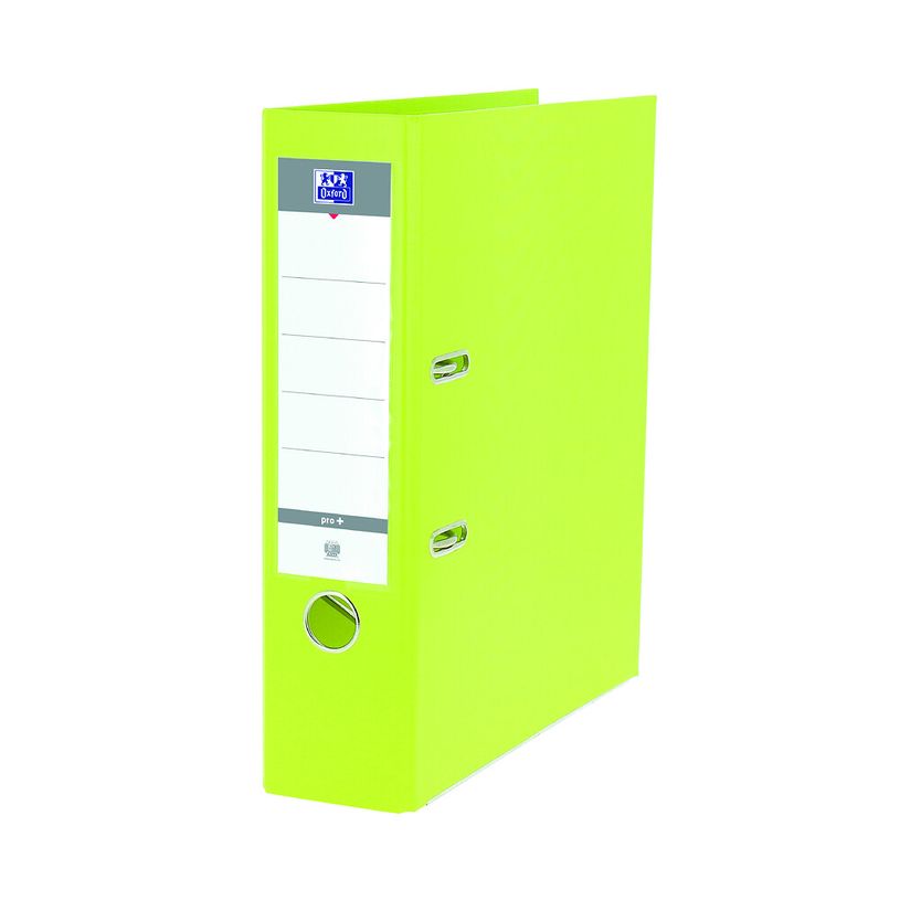 3020120146539-Oxford Smart Pro+ - Classeur à levier - dos 80 mm - A4 - pour 570 feuilles - vert clair-P_405185774_1-0