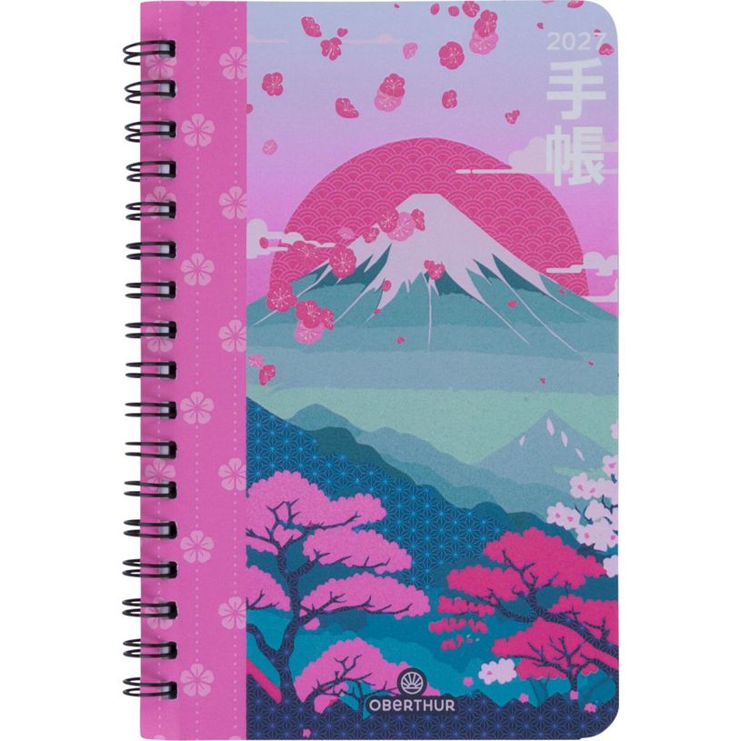 3664447232317-Agenda de poche spiralé Tokyo - 1 semaine sur 2 pages - 10 x 15 cm - montagne - Oberthur--0