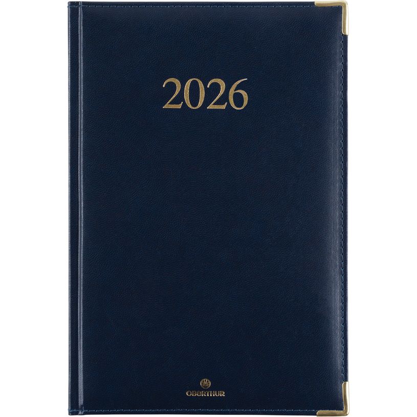 3664447206295-Agenda Kiev - 1 semaine sur 2 pages - 17 x 24,5 cm - bleu marine - Oberthur--0