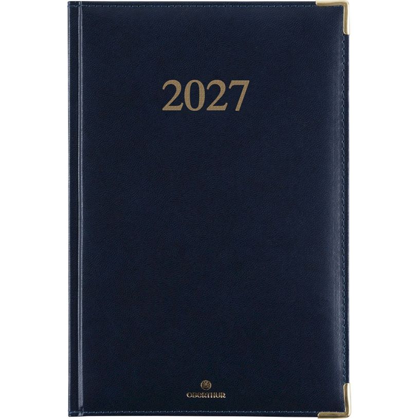3664447229867-Agenda Kiev - 1 semaine sur 2 pages - 17 x 24,5 cm - bleu marine - Oberthur--0