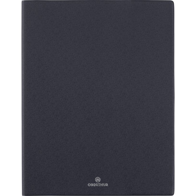 3664447207568-Agenda Odessa - 1 semaine sur 2 pages - 22 x 28 cm - noir - Oberthur--0