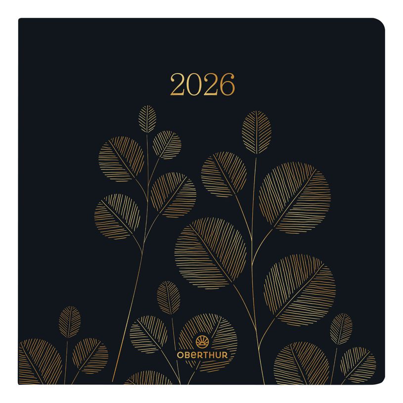 3664447208275-Agenda Astoria - 1 semaine sur 2 pages - 16,5 x 16,5 cm - noir - Oberthur--0