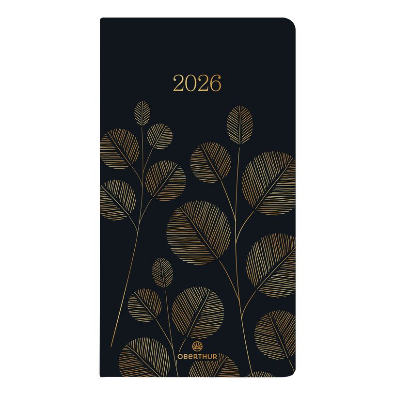 3664447208305-Agenda de poche Astoria - 1 semaine sur 2 pages - 9,5 x 17 cm - noir - Oberthur--0