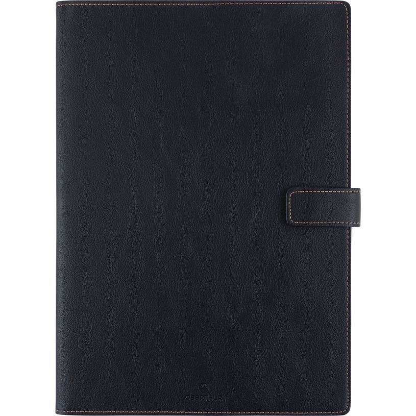 3664447210315-Agenda Milano - 1 semaine sur 2 pages - 22 x 30 cm - noir - Oberthur--0