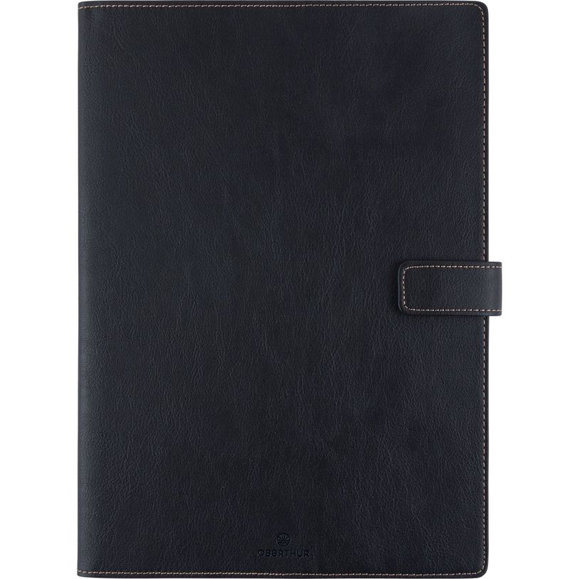 3664447228464-Agenda Milano - 1 semaine sur 2 pages - 22 x 30 cm - noir - Oberthur--0