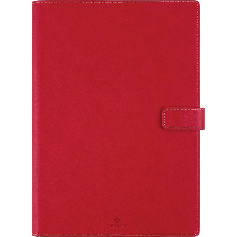 3664447228471-Agenda Milano - 1 semaine sur 2 pages - 22 x 30 cm - rouge - Oberthur--0