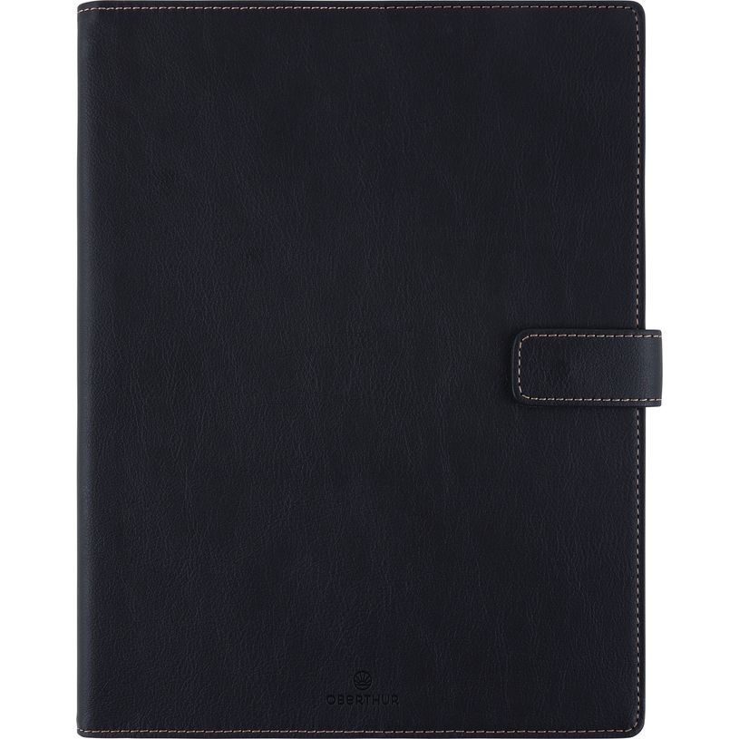 3664447210346-Agenda Milano - 1 semaine sur 2 pages - 22 x 28 cm - noir - Oberthur--0