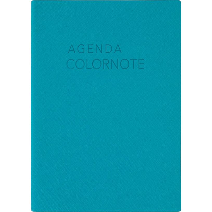 3664447228082-Agenda Colornote - 1 semaine sur 2 pages - 15,5 x 21,5 cm - turquoise - Oberthur--0