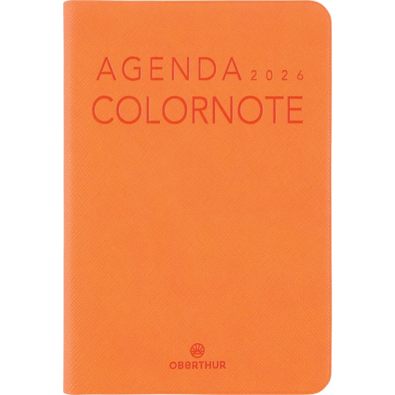 3664447205724-Agenda Colornote - 1 semaine sur 2 pages - 10 x 15 cm - orange - Oberthur--0