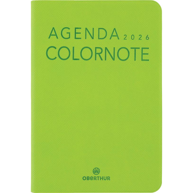 3664447205748-Agenda Colornote - 1 semaine sur 2 pages - 10 x 15 cm - vert pomme - Oberthur--0