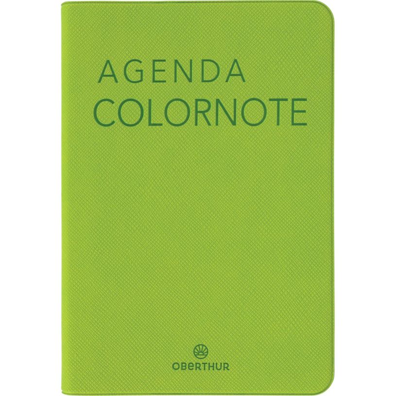 3664447228150-Agenda Colornote - 1 semaine sur 2 pages - 10 x 15 cm - vert pomme - Oberthur--0