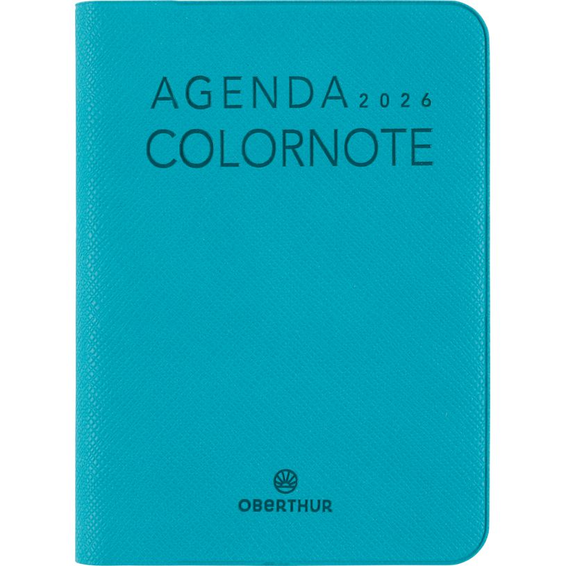 3664447205793-Agenda Colornote - 1 semaine sur 2 pages - 7,5 x 10,5 cm - bleu turquoise - Oberthur--0